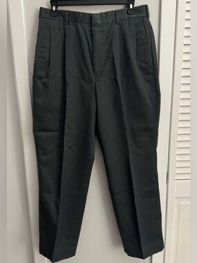 Lands' End Dark Gray Pleated Dress Pants